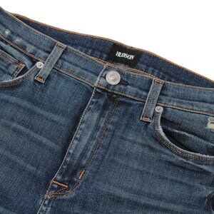 Hudson High Rise Zoeey Straight Cropped Jeans Size 28 Blue w/ Red Side Stripes
